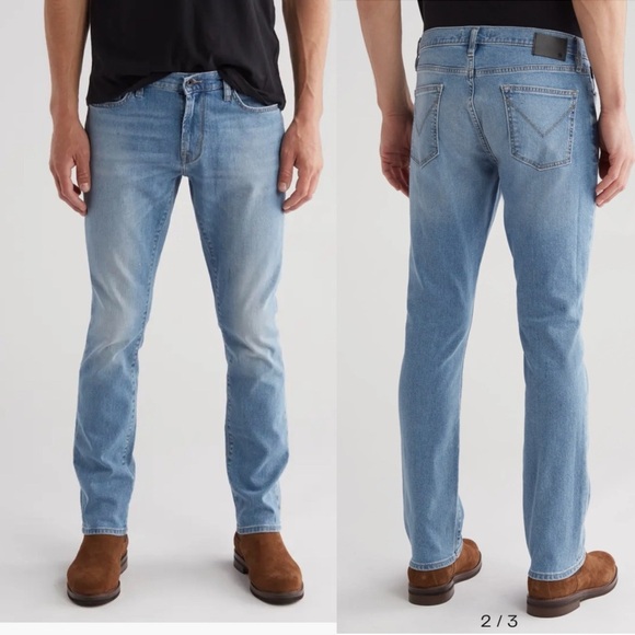 John Varvatos Bowery Slim Straight Leg Jeans In Blue Ice Men's 31 x 32 - Picture 1 of 11